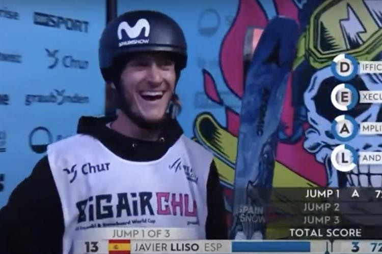 Mejor resultado para Javi Lliso con el 6º puesto en Copa del Mundo FIS Big Air en Chur (Suiza)