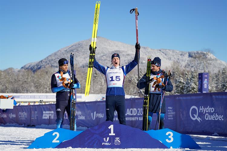 Plata para Jaume Pueyo en el Sprint Libre de esquí de fondo en la Universiada de Lake Placid (EEUU)