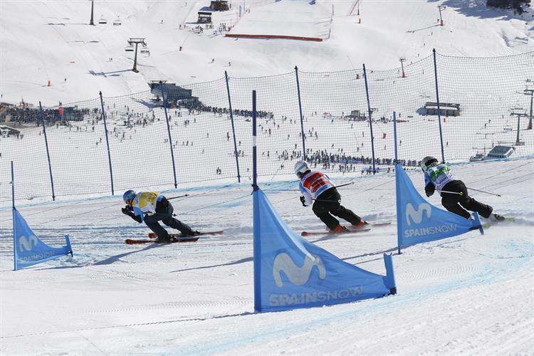 Daniel Benedi y Daniela González vencedores de la Copa de España Movistar  de Skicross (SX) en su 1ª fase en Baqueira Beret