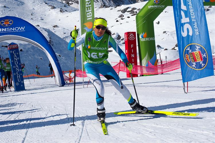 Irati Cuadrado y Diego Ruiz ganadores absolutos en técnica libre de la prueba de Copa de España Iberdrola de Esquí de Fondo-Campeonatos de Aragón en  Candanchú