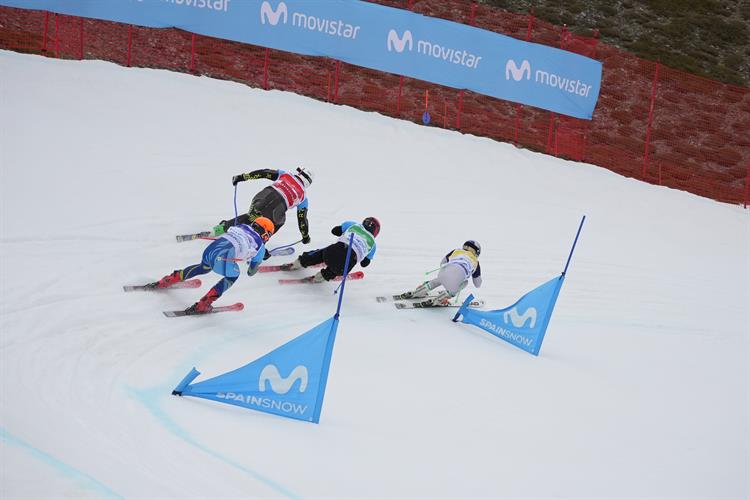 Daniel Benedi y Daniela González campeones de España Movistar de skicross (SX) en Sierra Nevada