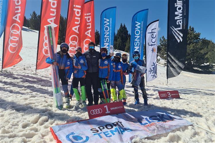 El Club Esquí Llívia (LLIVI) ganador de la Copa España Audi U16/14 de esquí alpino en La Molina