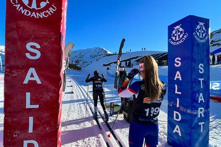 Éxito supremo en la primera prueba de la Copa de España de Esquí de Fondo 2022 celebrada en Candanchú, Aragón.